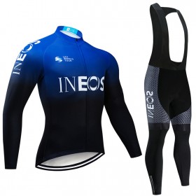 Conjunto Maillot + Culotte largo con tirantes 2019 TEAM INEOS N002